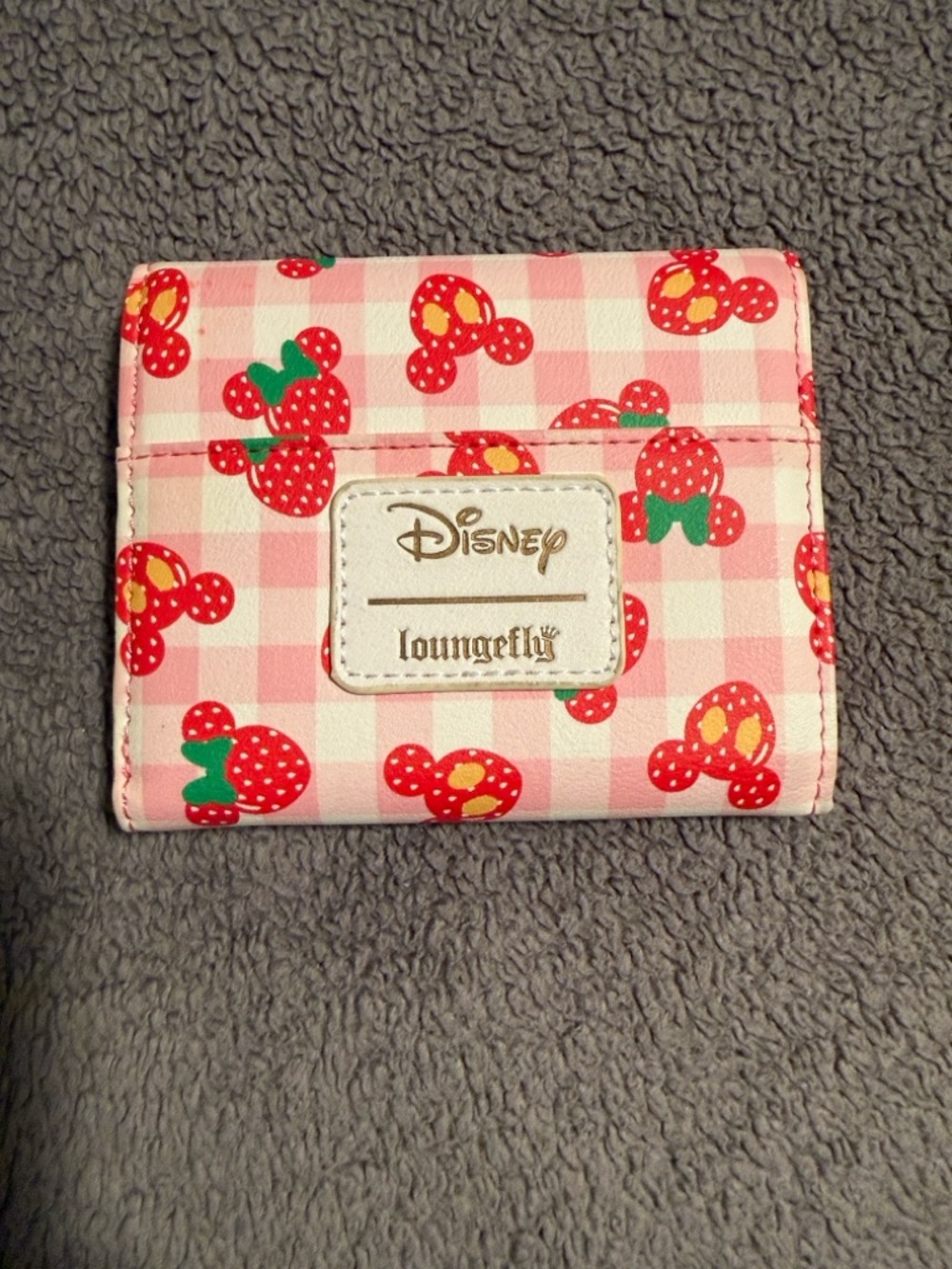 Loungefly Pink Gingham Strawberry Minnie Wallet
